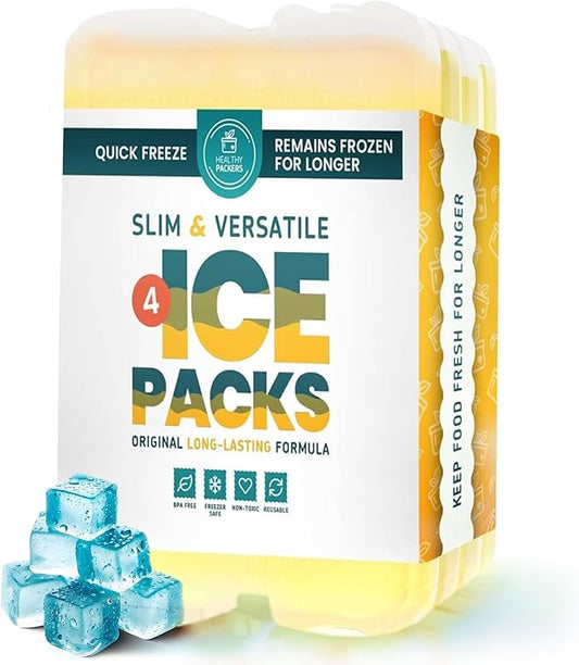 Healthy Packers Cool Pack, Slim Long-Lasting Ice Packs - Great for Coolers or Lunch Box