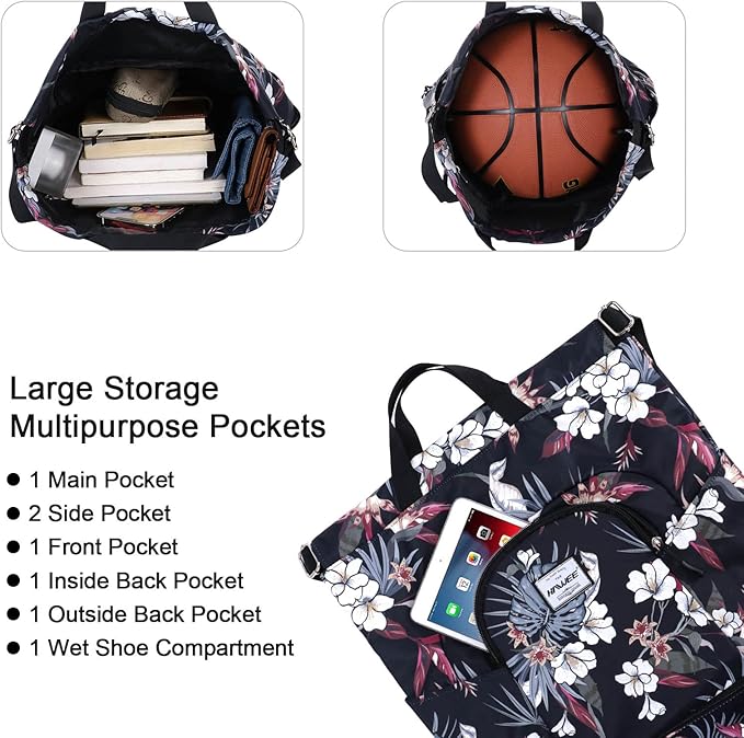 Dry Wet Drawstring Backpack with Shoe Compartment for Women Adjustable Gym Bag