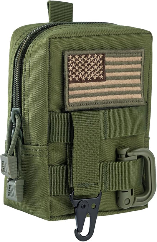 Tactical Molle Pouch Compact EDC Bag Utility Tool Pouch Durable 600D Nylon Small Travel Bag Molle Accessories Organizer for Outdoor Activity