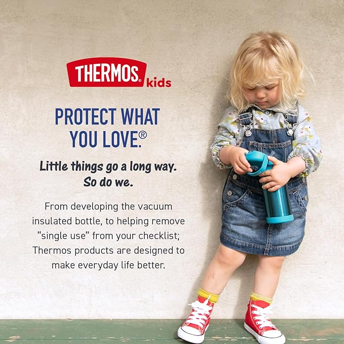 THERMOS FUNTAINER 10 Ounce Stainless Steel Vacuum Insulated Kids Food Jar with Spoon, BABY SHARK