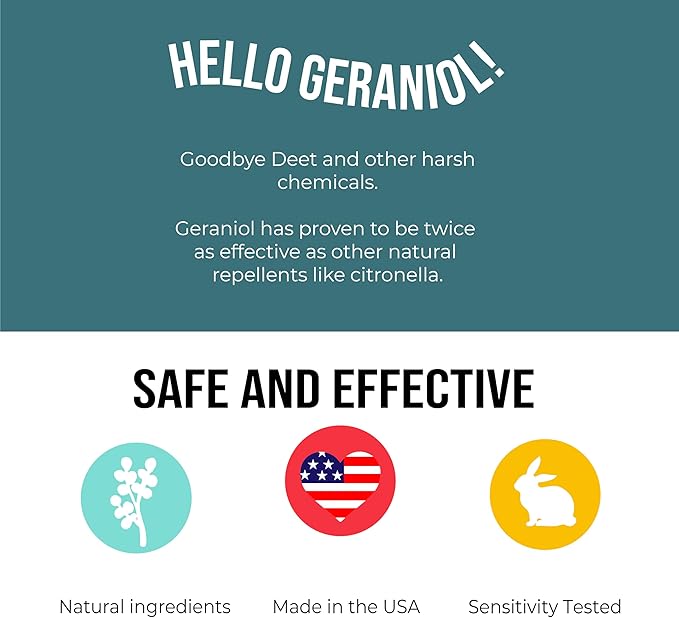 Quitch Geraniol Bug Balm, Bug Spray Alternative Travel Size Repellent, DEET Free Mosquito Shield for Kids, Natural Travel Size Mosquito Repellent Wipes Alternative Balm for Babies, Made in The USA