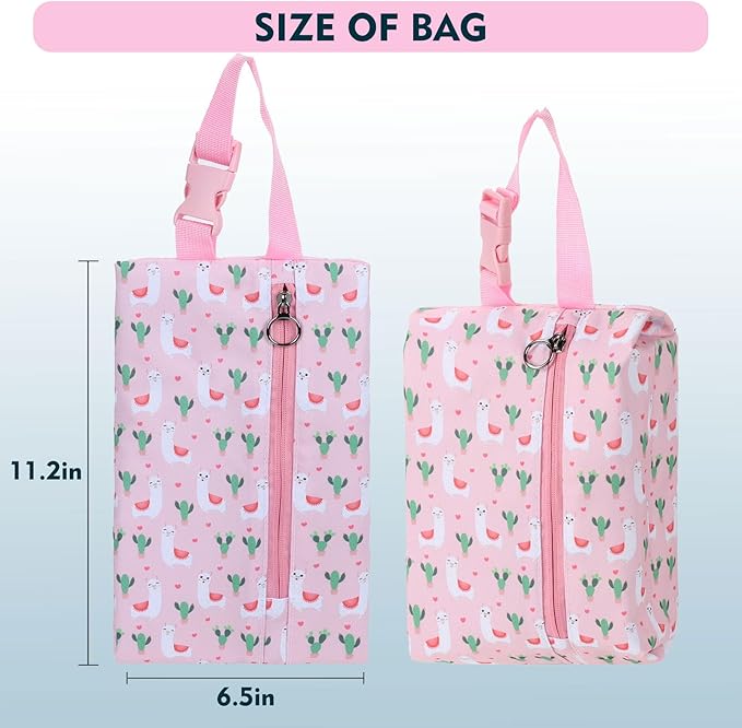 Insulated Snack Bag, Freezable Small Cooler Bag with Zipper and Adjustable Buckle, Rectangular Thermal Cooler Bag