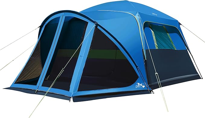 Tents for Camping 6/10 Person Camping Tent with Screen Porch, Weatherproof Large Cabin Tent with Rainfly and Carry Bag, Family Tent for Outdoor Camping and Backyard
