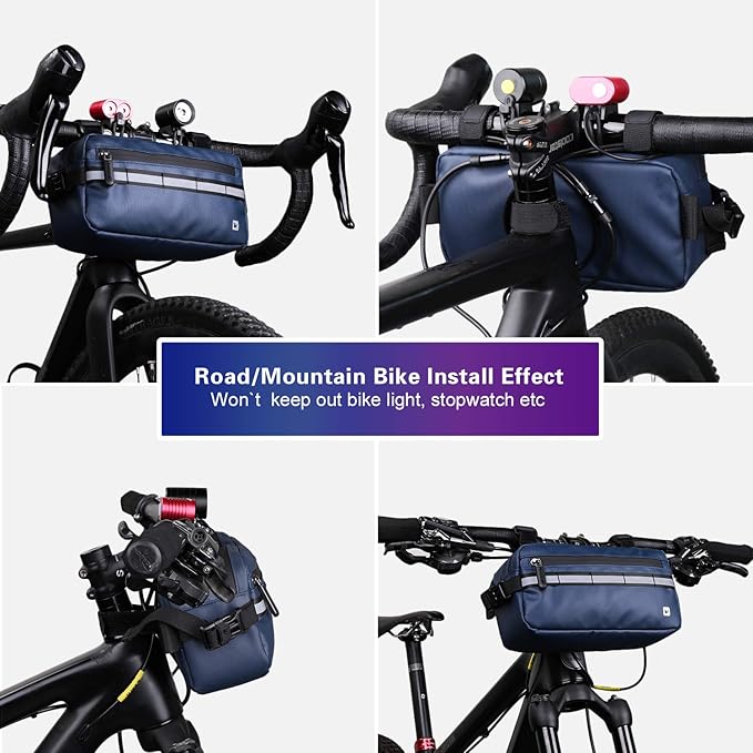 Rhinowalk Bike Bag Waterproof Bike Handlebar Bag,Bike Basket Bicycle Front Bag Shoulder Bag Waist Bag for Sport Bicycle Professional Cycling Accessories