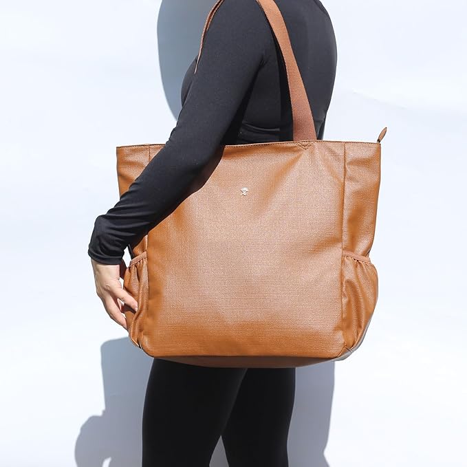 ESVAN Original Floral Water Resistant Large Tote Bag Shoulder Bag for Gym Beach Travel Daily Bags Upgraded