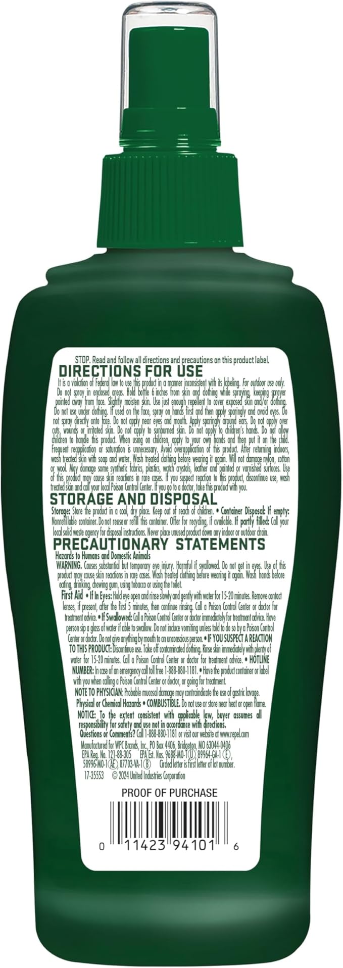 Repel Insect Repellent Sportsman Max Formula, Repels Mosquitoes, Ticks and Gnats, Effective Long-Lasting Protection, 40% DEET (Aerosol) 6 fl Ounce (Pack of 2)