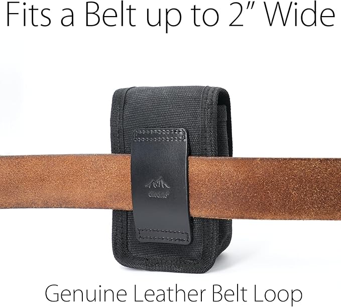 diodrio EDC Belt Pouch for Men Women, Small Compact EDC Holster Pouch with Belt Loop for Hiking, Fishing, Camping, Snap Closure, Classic Waxed Canvas