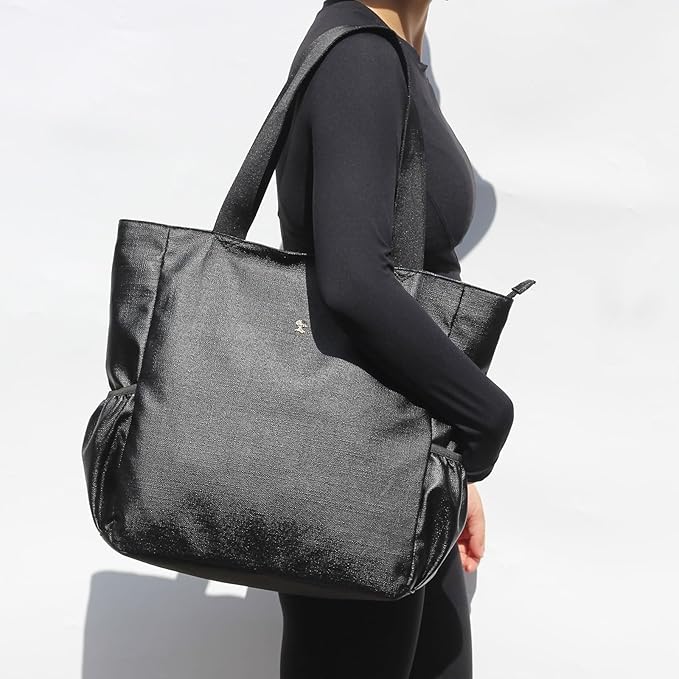 ESVAN Original Floral Water Resistant Large Tote Bag Shoulder Bag for Gym Beach Travel Daily Bags Upgraded