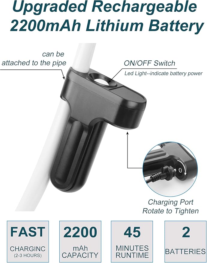 innhom Portable Shower Camping Shower Outdoor Camp Shower Pump, Electric Rechargeable Portable Camping Shower, Powered by Rechargeable Battery