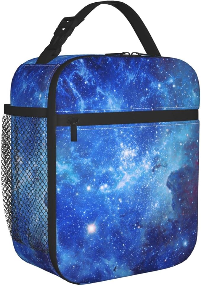 Galaxy Lunch Box Reusable Insulated Totes Lunch Bag Thermal Cooler For Boy Girls School Men Women Travel Beach Picnic