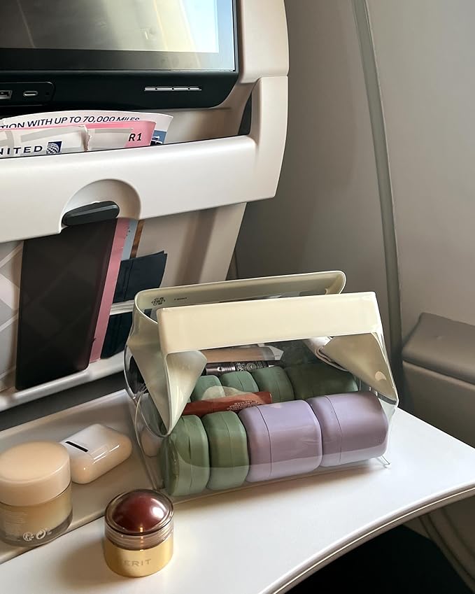 Cadence Parcel - Clear Dopp Kit with Magnetic Closure - Durable and Leak-Resistant Travel Toiletry Kit - TSA-Compliant and Modular Design - Small Hygiene Bag for Travel Essentials - 1 Qt