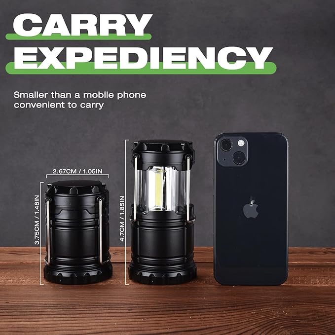 Lantern Collapsible Camping Light, Battery Operated Lanterns LED Super Bright for Power Outages Indoor Emergency Outdoor Camping Hiking Kit (COB-1)