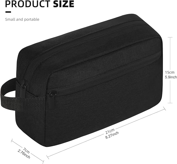 Travel Toiletry bag Toiletry bag for women men Hanging Cosmetic bag Travel accessories for Women Men (Black)