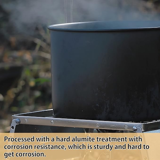 CAMPINGMOON Camping Pot 4-Quart Portable Campfire Cooking Hanging Pot Lightweight Aluminum MC-230