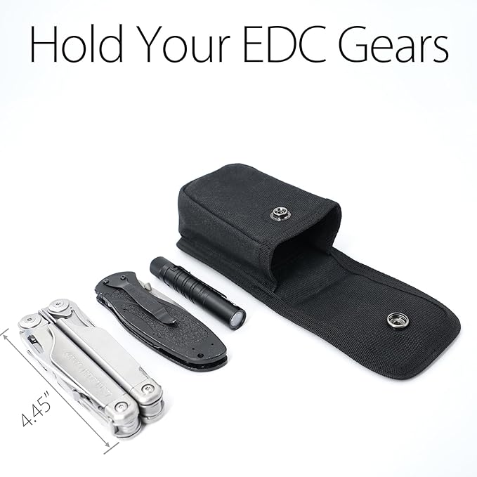 diodrio EDC Belt Pouch for Men Women, Small Compact EDC Holster Pouch with Belt Loop for Hiking, Fishing, Camping, Snap Closure, Classic Waxed Canvas