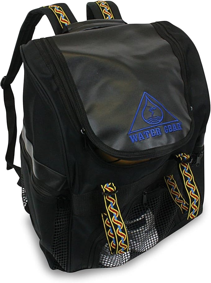 Water Gear Swimmers Backpack - Swimming Sports Athlete - Water Resistant Nylon Training Equipment Bag- Water Gym Bag For Men and Women