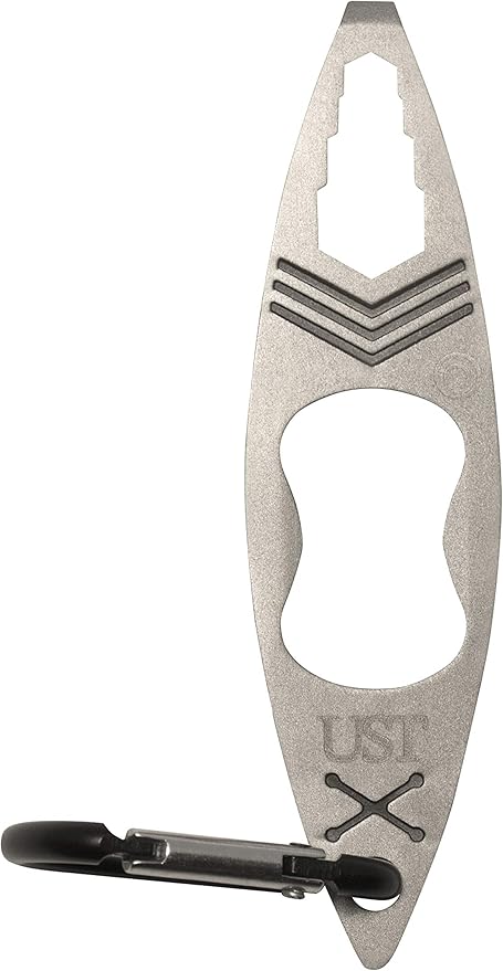 UST Tool-a-Long Multi-Tool Carabiners with Durable, Compact Stainless Steel Construction for Hiking, Kayaking, Camping, Travel and Outdoor Survival