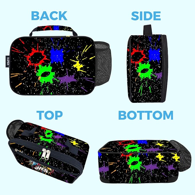 RLGPBON Kids Lunch Bag,Insulated Lunch Box for Girls Boys,Game Lunch Bag Toddler Teen,School Daycare Cute Travel bags