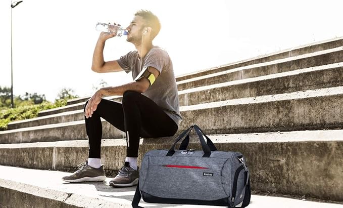 Kuston Sports Small Gym Bag for Men and Women Travel Duffel Bag Workout Bag with Shoes Compartment&Wet Pocket