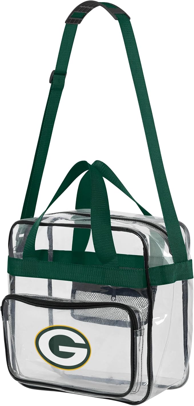 FOCO NFL Team Logo Clear See Through Stadium High End Messenger Bag