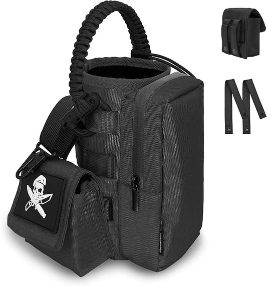 Water Bottle Holder Bag with Molle Strap - Water Bottle Carrier Pouch for Walking, Gym, Camping, Fishing, Hunting 32oz, 64oz, 128oz One Gallon Tactical Carrier Holder