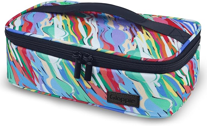 Gloppie Small Lunch Bag Insulated Lunch Box Mini Lunchbox Portable Lunch Cooler Bag Adult Lunch Pail Petty Food Containers Reusable Snack Bag, Camouflage Watercolor