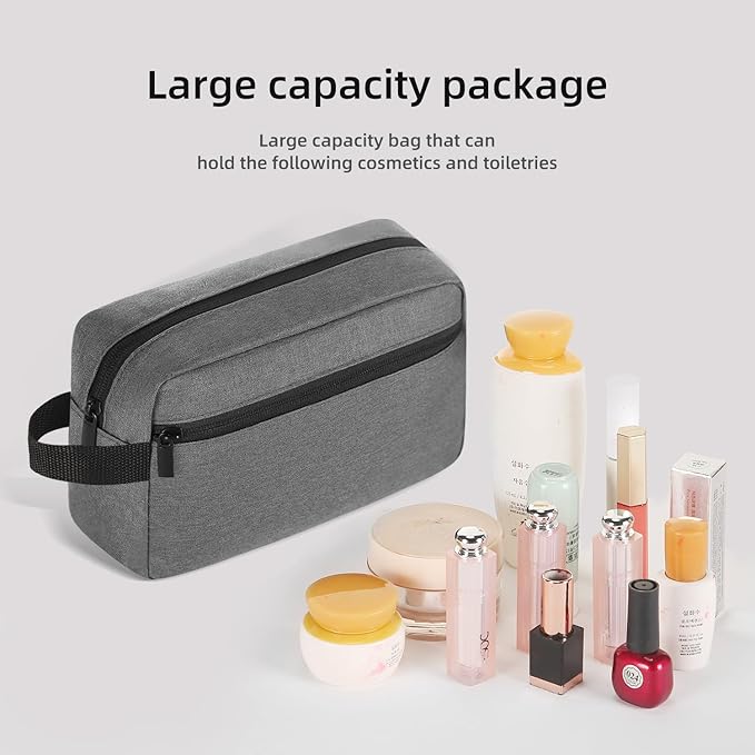 Travel Toiletry bag Toiletry bag for women men Hanging Cosmetic bag Travel accessories for Women Men (Grey)