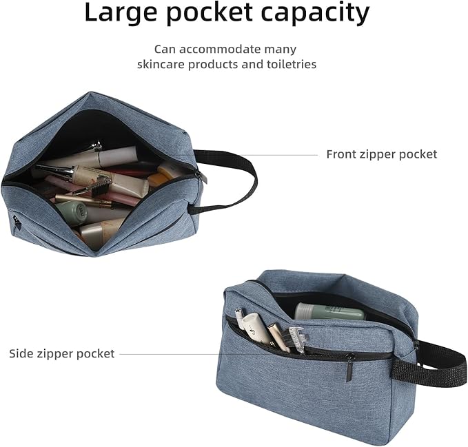 Travel Toiletry bag Toiletry bag for women men Hanging Cosmetic bag Travel accessories for Women Men (Blue)