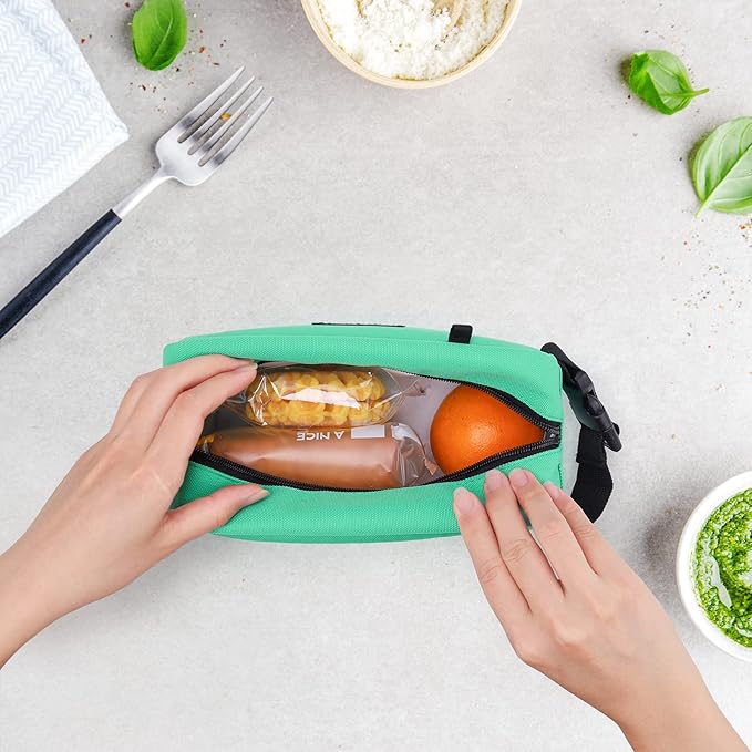 CERBONNY Small Cooler Bag Freezable Lunch for Work School Travel,Leak-proof Bag,Small Insulated For Kids/Adults,Freezer Bags,Freezable Snack Bag,Mini Fit Yogurt green-bv1