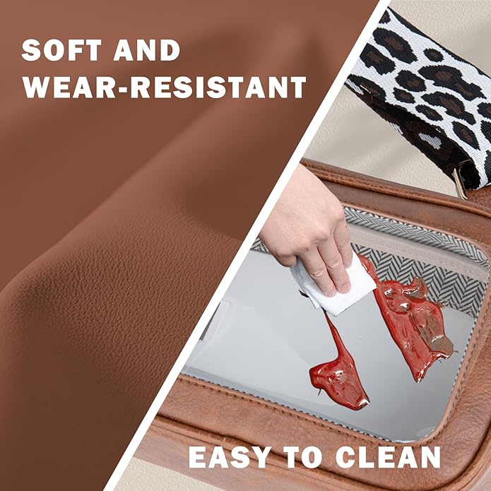 Viva Terry Clear Bag for Stadium Events Approved, Small Clear Crossbody Purse with 2 Adjustable Straps for Makeup Toiletry