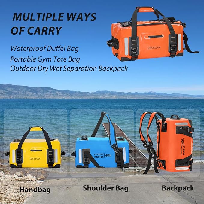 ESONE Dry Bags Waterproof Backpack for Men/Women Dry Bags for Kayaking Waterproof Backpack for Travel Dry Bag Backpack Waterproof Duffel Bag Applicable Boating Camping Paddle Board Surfing