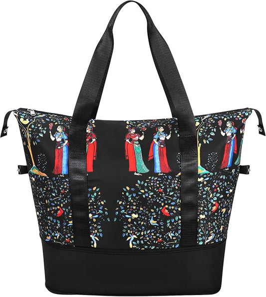 Womens Travel Duffel Bag Lightweight Sport Gym Bag Waterproof Weekender Overnight Bag with Wet and Dry Separation Pocket for Gym Training Yoga Fitness Swimming