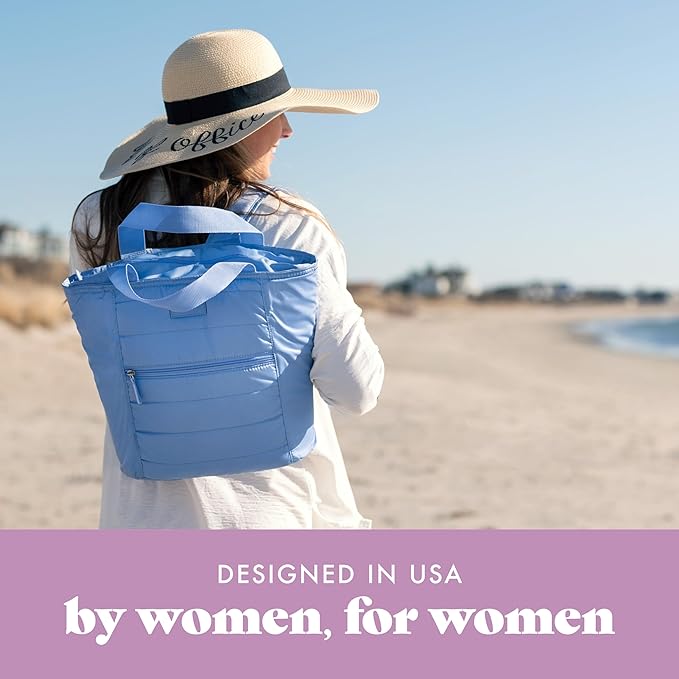 Fit & Fresh Carefree Cooler Collection – Insulated, Leakproof, Water-Resistant Tote & Mini Sling Bag for Summer Pool & Travel