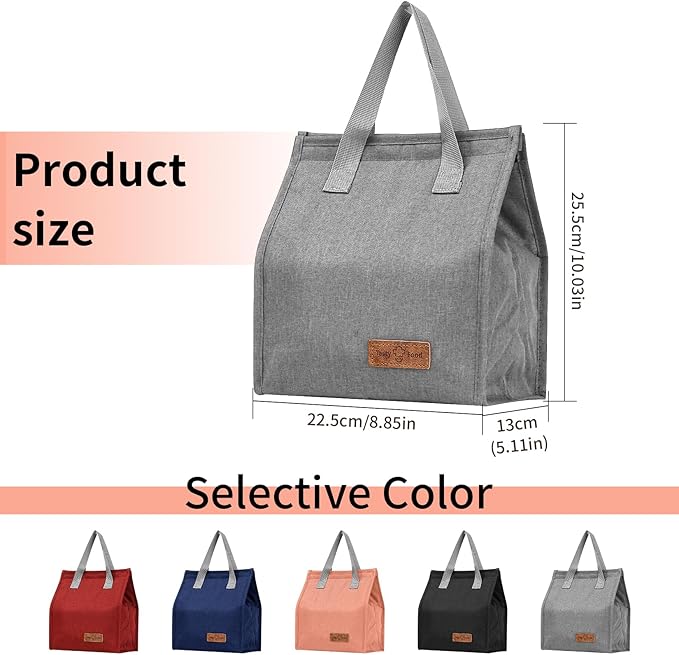 Red Insulated Lunch Bag, Portable and Durable, Suitable for Work, Travel, Picnics, Hiking, Mountain Climbing, Outings