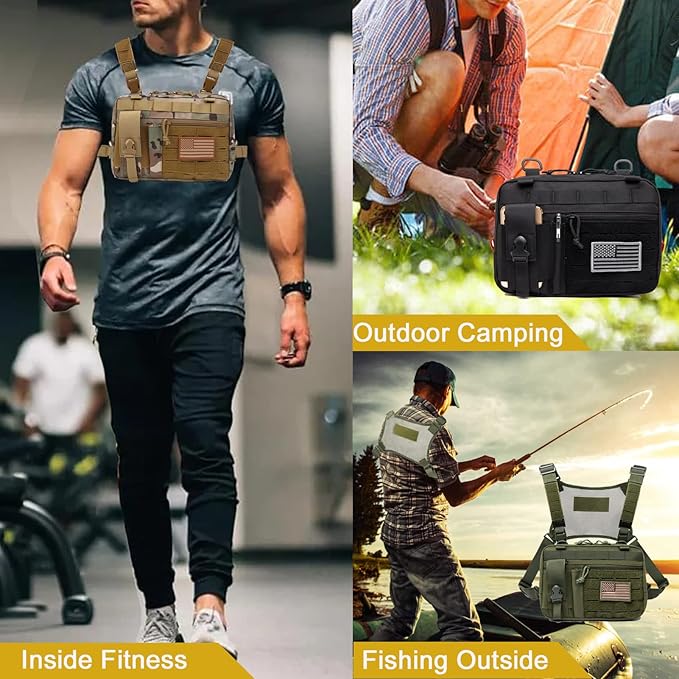 Molle Admin Pouch with Laser Cutting Loop,Car EDC EMT Molle Pouches, Large Capacity Tactical Pouch, EDC Pouch Organizer Include US Flag