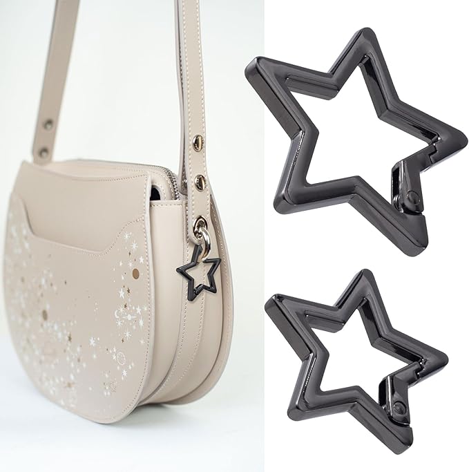 Star Carabiner, Zinc Alloy Heavy Duty Star Shaped Keychain Clip, Carabiner Clip for Camping, Hiking, Fishing