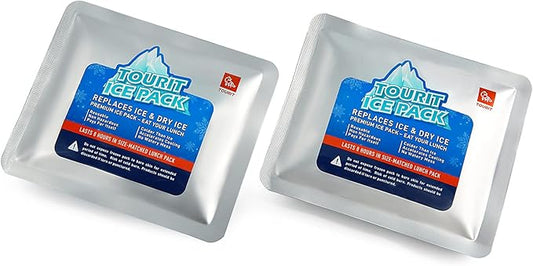 TOURIT Reusable Ice Pack for Coolers Long Lasting Cooler Ice Packs for Cooler Bag Lunch Bags/Boxes, Cooler Backpacks, Freezer Packs for Coolers