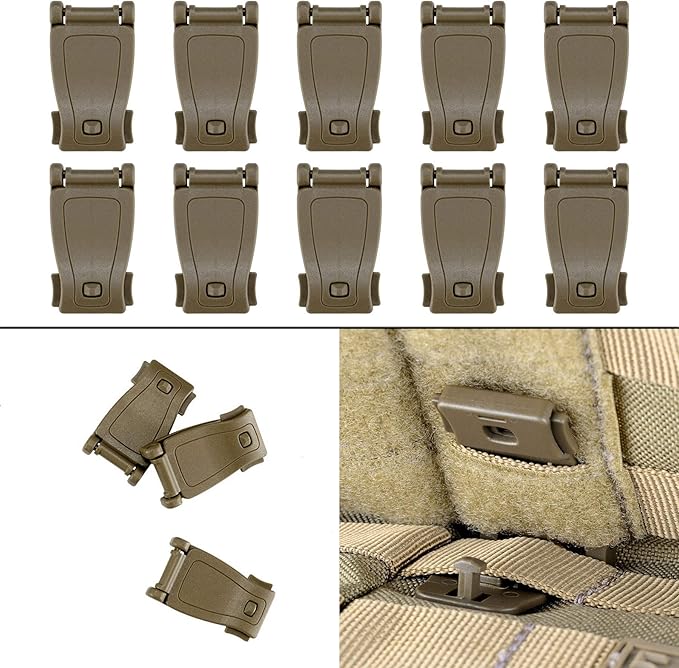BOOSTEADY 36PCS Attachments for Tactical Backpack Vest Belt,D-Ring Grimloc Locking Gear Clip, Web Dominator Elastic Strings, Strap Management Tool Buckle,Hydration Tube Clips,Key Ring,MOLLE Bag