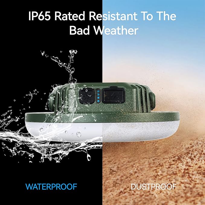 VAVOFO 42W 4000LM LED Camping Lantern Rechargeable, 10,000mAh Power Bank, 3 Lighting Modes, IP65 Waterproof Flashlight , Portable Tent Light with Magnetic Base for Emergencies & Holiday Fun