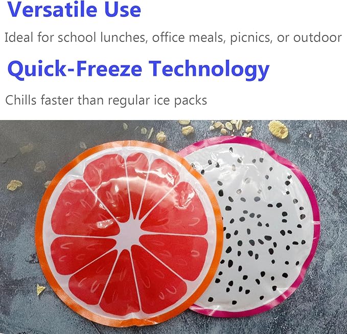 Reusable Ice Packs for Coolers - 5 Pack Freezable Gel Packs for Lunch Box, Camping, Picnic, Medical Cold Therapy - Leakproof & Long-Lasting Cold Storage