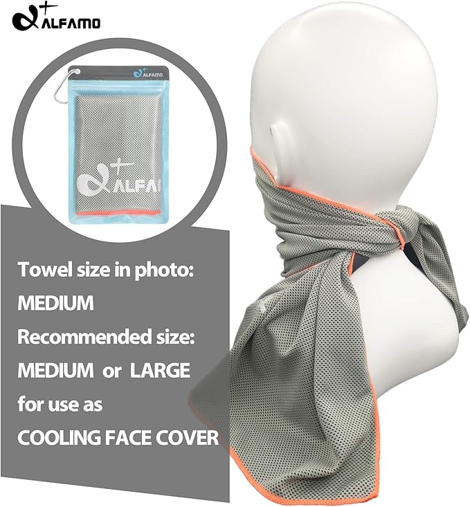 Cooling Towel for Sports, Workout, Fitness, Gym, Yoga, Pilates, Travel, Camping & More