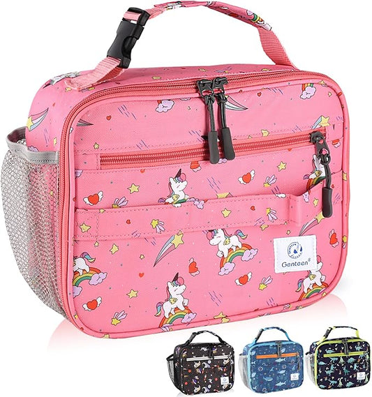 Genteen Lunch Box Kids, Prints Insulated Lunch Bag Kids Boys Girls,Soft Bag Mini Cooler Back to School Thermal Meal Tote Kit Lunch Box for School,Work,Outdoor - Star