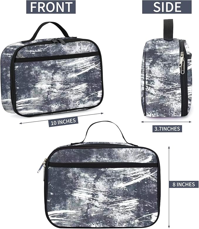 rickyh style Lunch Box with Padded Liner, Spacious Insulated Lunch Bag Durable Thermal Lunch Cooler Pack with Strap for Boys Girls Adults School Sports Beach Picnic Work Camp,2 Pocket(LBMOSE)