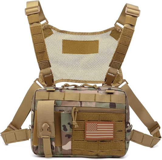 Molle Admin Pouch with Laser Cutting Loop,Car EDC EMT Molle Pouches, Large Capacity Tactical Pouch, EDC Pouch Organizer Include US Flag