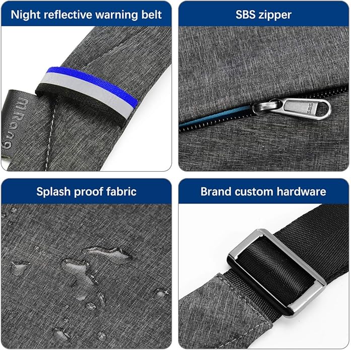 Sling Crossbody Bags Trendy Travel Anti Theft Safe Purse Bags for Women Men Waterproof