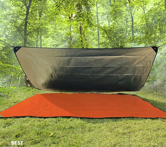 Heavy Duty Survival Blanket -Multifunctional Reflective Tarp Thermal Blanket - 60" x 83" Waterproof Sandproof for Camping Hiking Outdoors Multifunctional Emergency Blanket…