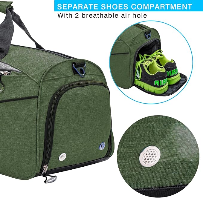 Sports Small Gym Bag for Men and Women Travel Duffel Bag Workout Bag with Shoes Compartment