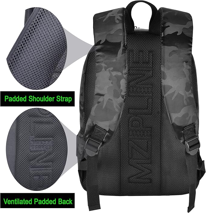 Mini Backpack Bag-Smell Proof-USB Charging Port Daypack Travel bags With Carbon Lining for Men & Women Travel (Camouflage Black)