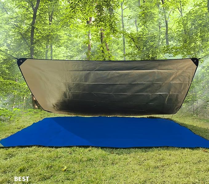 Heavy Duty Survival Blanket -Multifunctional Reflective Tarp Thermal Blanket - 60" x 83" Waterproof Sandproof for Camping Hiking Outdoors Multifunctional Emergency Blanket…
