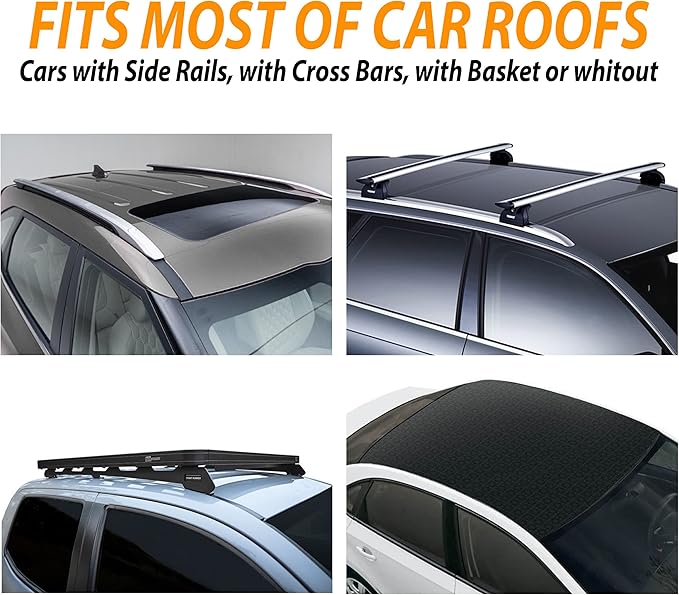 Zone Tech 21 Cubic Feet Car Rooftop Cargo Bag Carrier Soft Shell Waterproof Protective Tear and Dust Resistant Includes 6 Hooks, Anti Slip Mat, Bonus Safety Luggage Lock